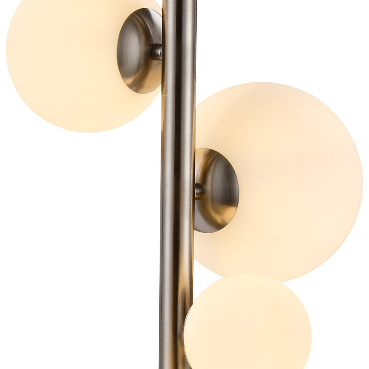 Shute 4lt Table Lamp in Satin Nickel & Opal Glass