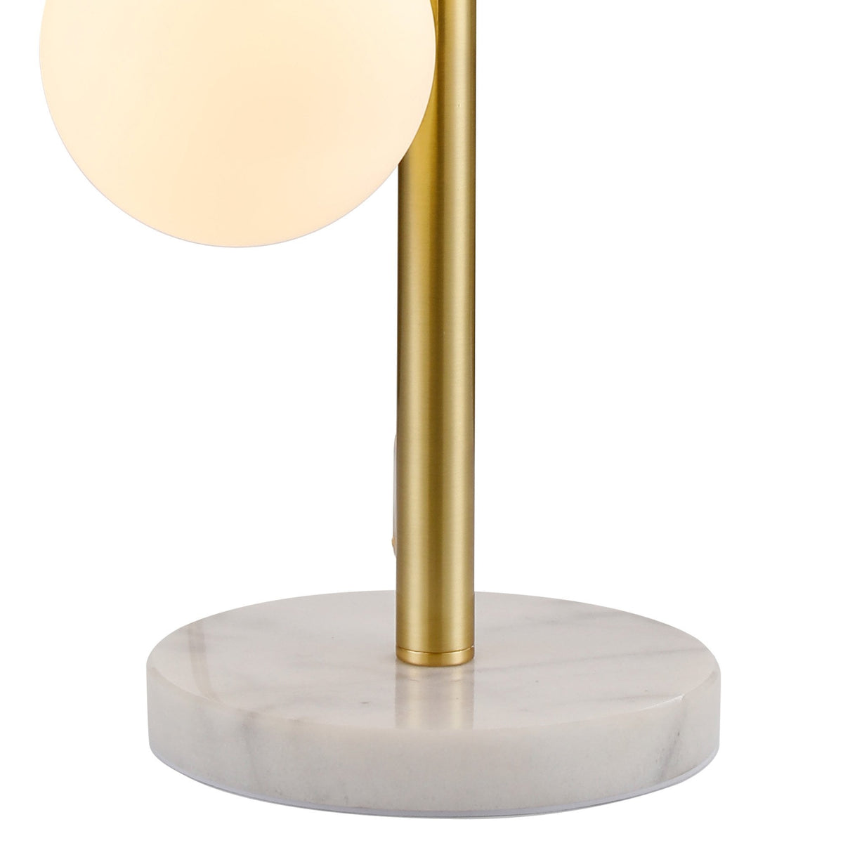 Shute 4lt Table Lamp in Satin Gold & Opal Glass