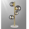 Shute 4lt Table Lamp in Satin Gold & Smoked Plated Glass
