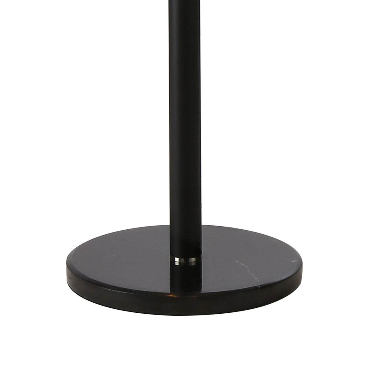 Shute 11lt Floor Lamp in Satin Black & Amber Plated Glass