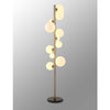 Shute 11lt Floor Lamp in Satin Nickel & Opal Glass