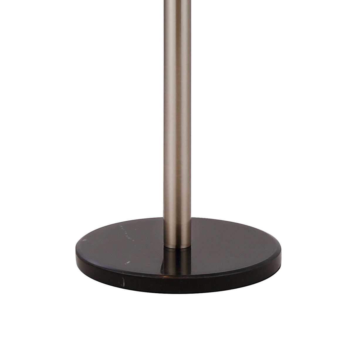 Shute 11lt Floor Lamp in Satin Nickel & Smoked Plated Glass