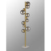 Shute 11lt Floor Lamp in Satin Gold & Chrome Plated Glass