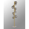 Shute 11lt Floor Lamp in Satin Gold & Smoked Plated Glass