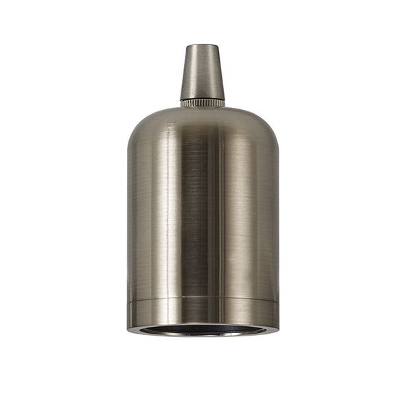Abode Lampholder & Deeper Shade Ring in Brushed Nickel