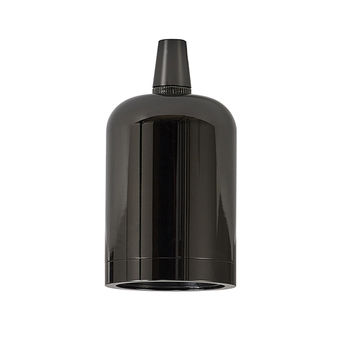 Abode Lampholder & Deeper Shade Ring in Black Chrome