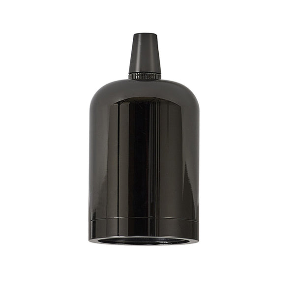 Abode Lampholder & Deeper Shade Ring in Black Chrome