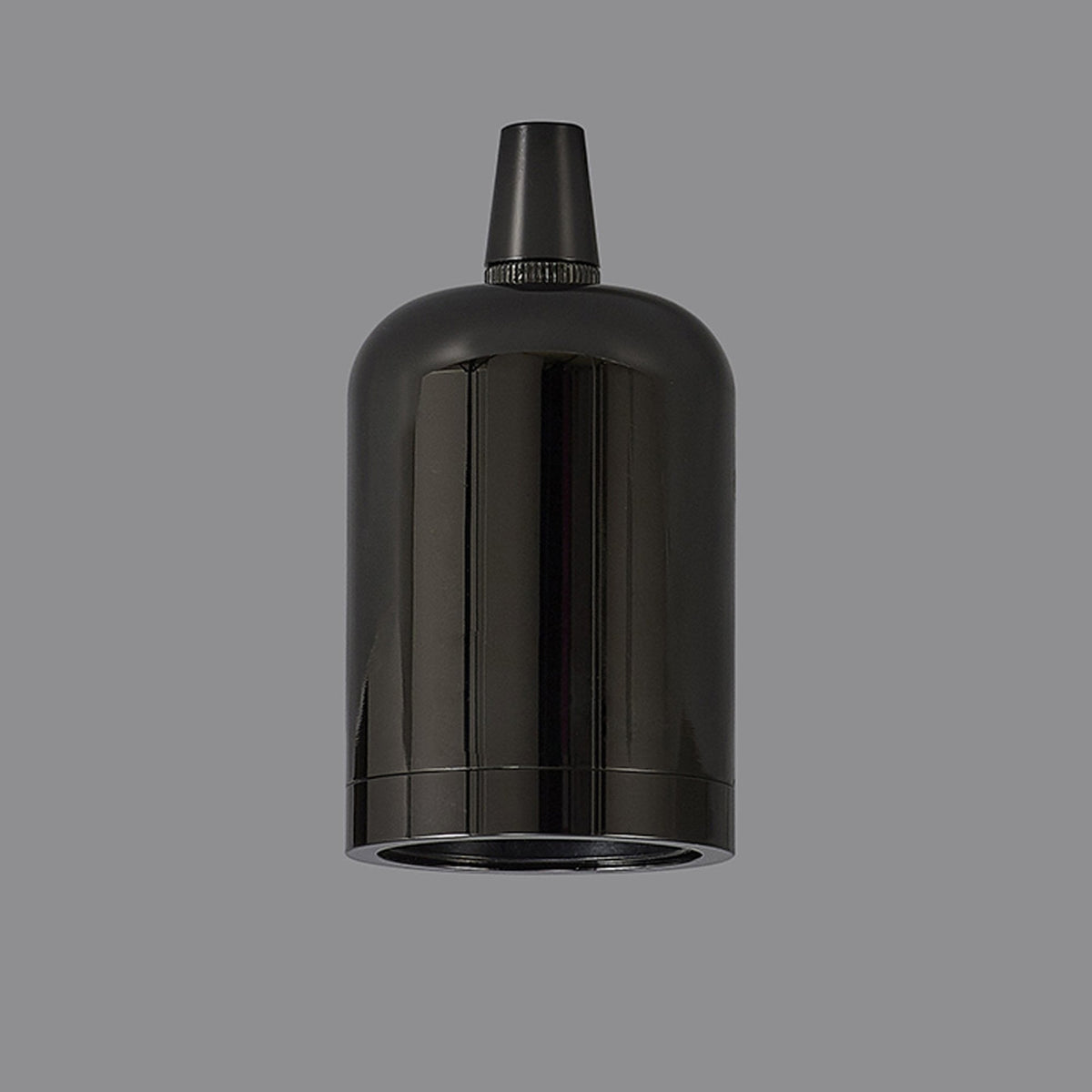 Abode Lampholder & Deeper Shade Ring in Black Chrome