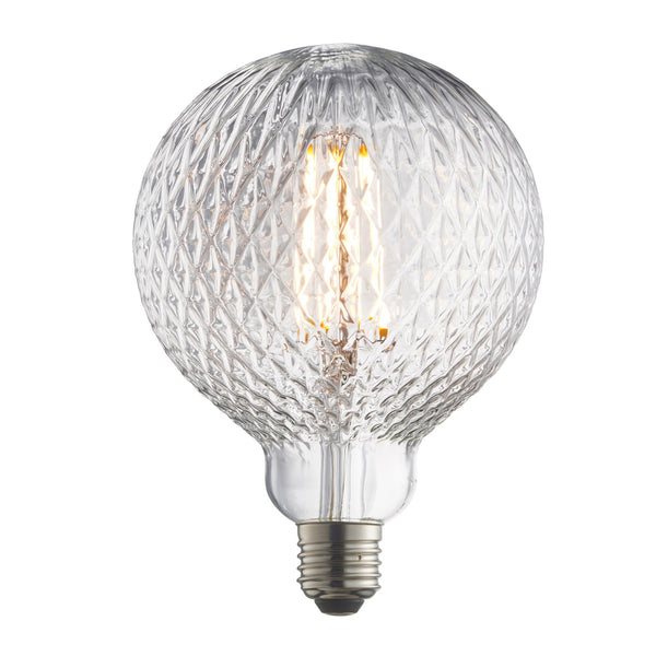E27 Faceted Extra Warm White LED Globe 4W 2200K 450lm