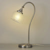 Stowford Table Lamp in Satin Nickel & Frosted Prismatic Glass