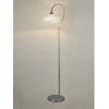 Stowford Floor Lamp in Polished Nickel & Clear Prismatic Glass