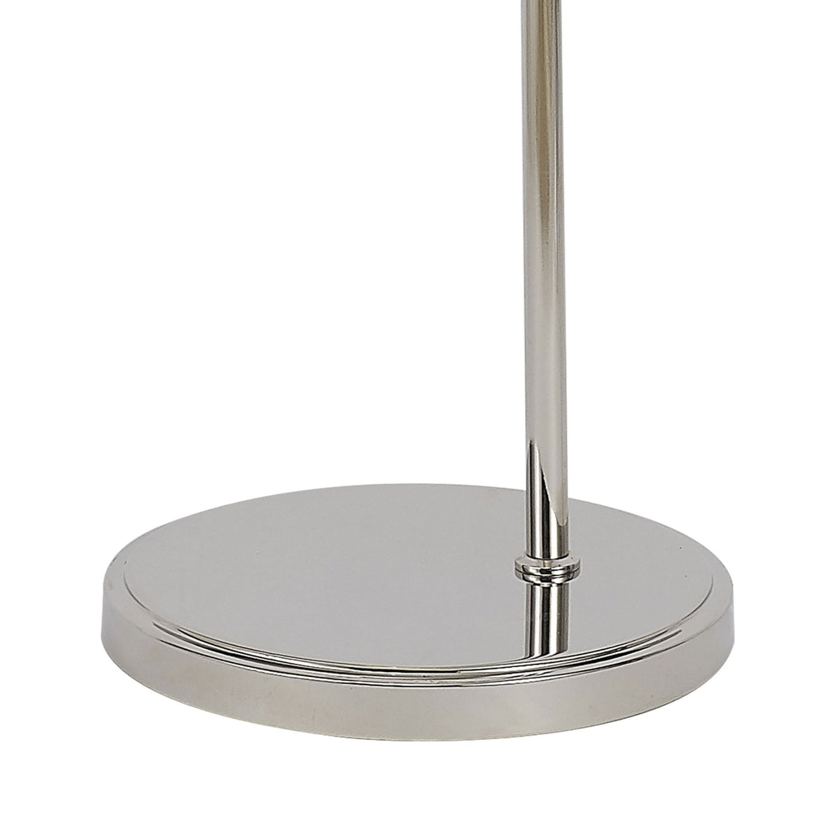 Stowford Floor Lamp in Polished Nickel & Clear Prismatic Glass