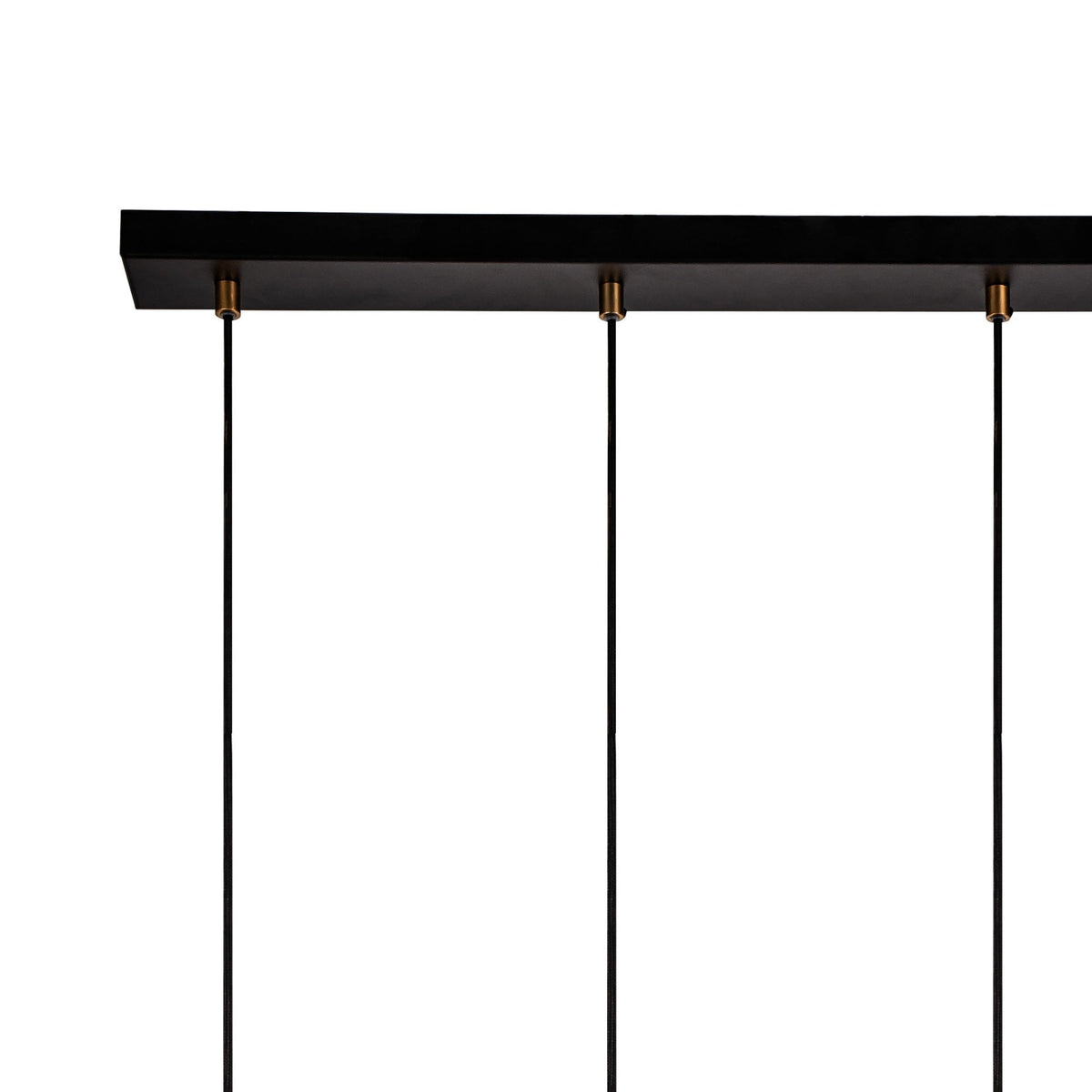 Abbey Five Drop Linear Pendant in Black and Painted Gold