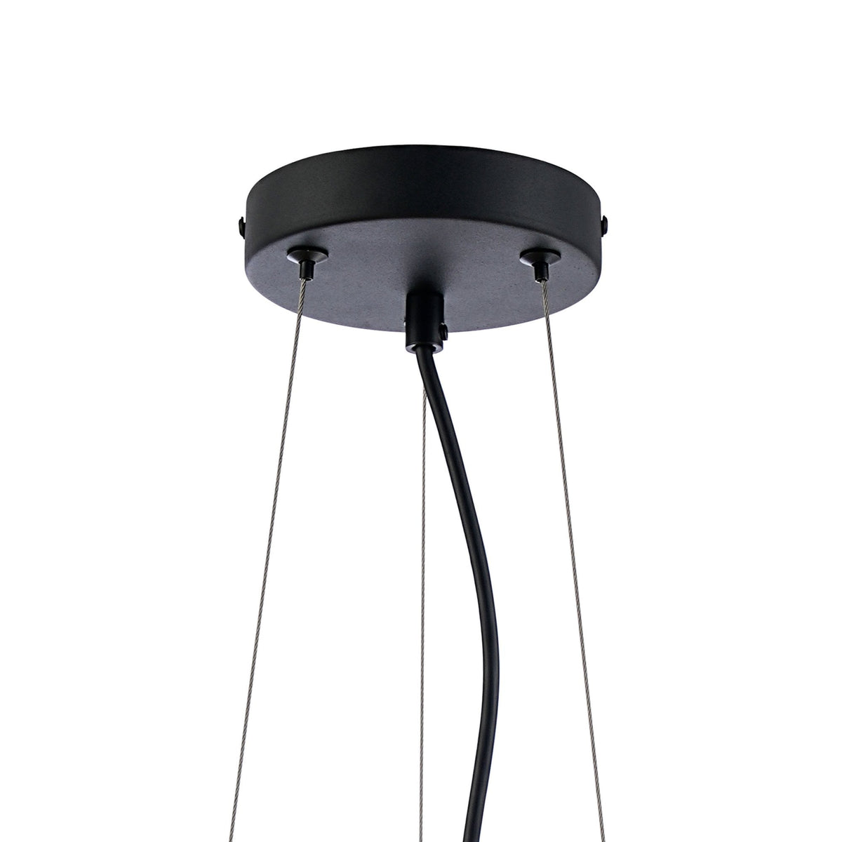 Kelly Ten Light Pendant in Satin Black & Smoke Glass