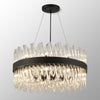 Kelly Eighteen Light Pendant in Satin Black & Clear Glass