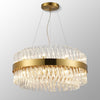 Kelly Eighteen Light Pendant in Brass & Clear Glass
