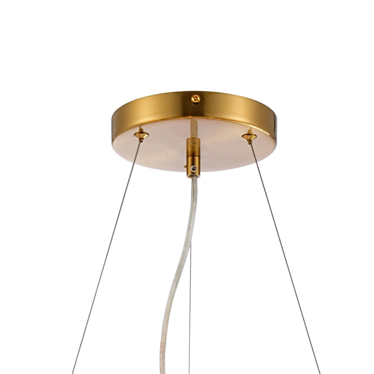 Kelly Eighteen Light Pendant in Brass & Clear Glass