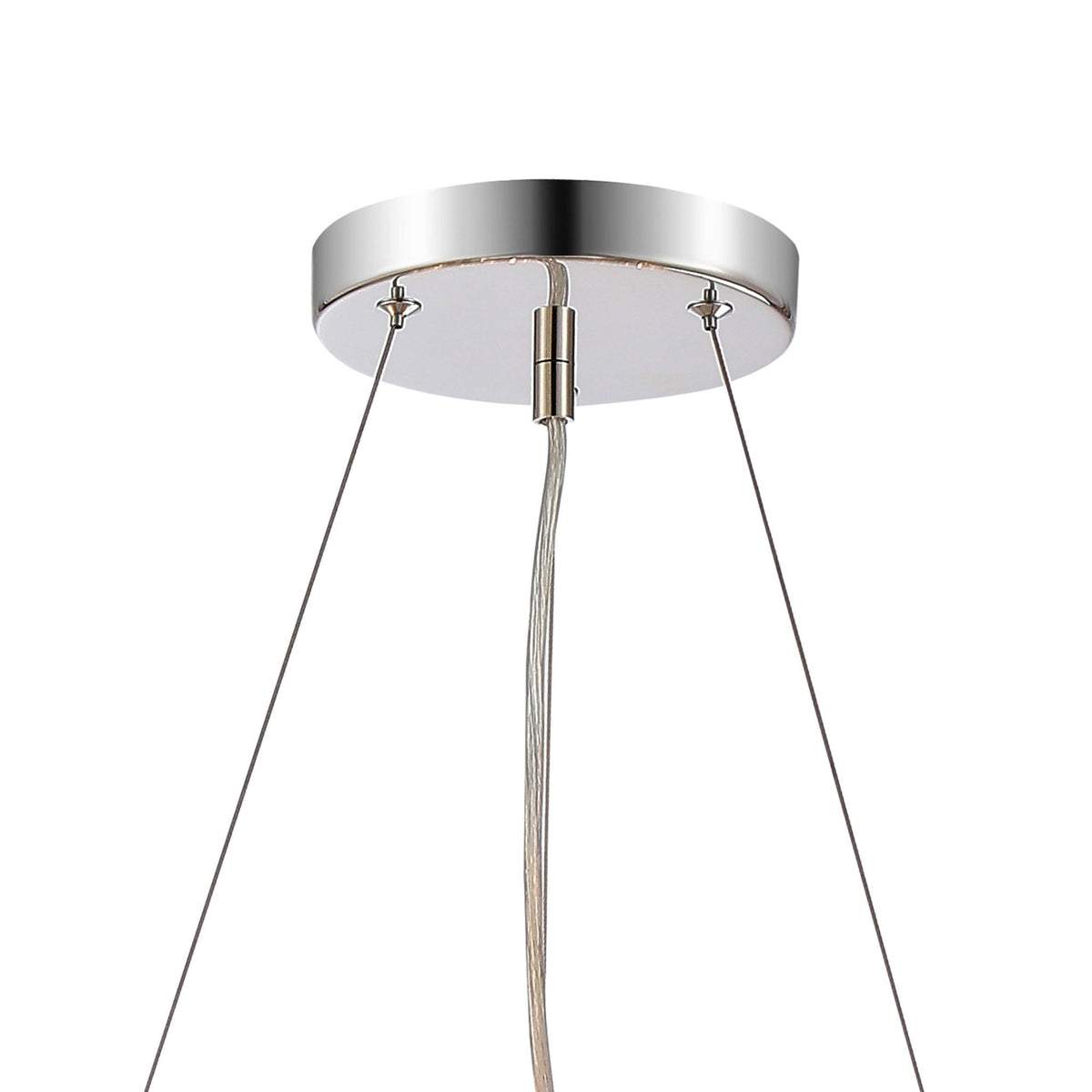 Kelly Eighteen Light Pendant in Polished Nickel & Clear Glass