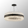Kelly Twenty Four Light Pendant in Satin Black & Clear Glass