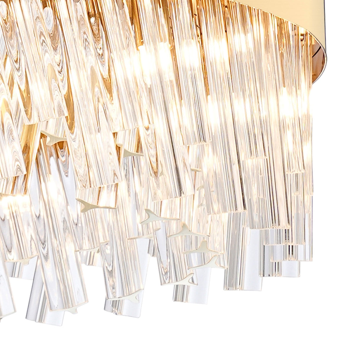 Kelly Twenty Four Light Pendant in Brass & Clear Glass