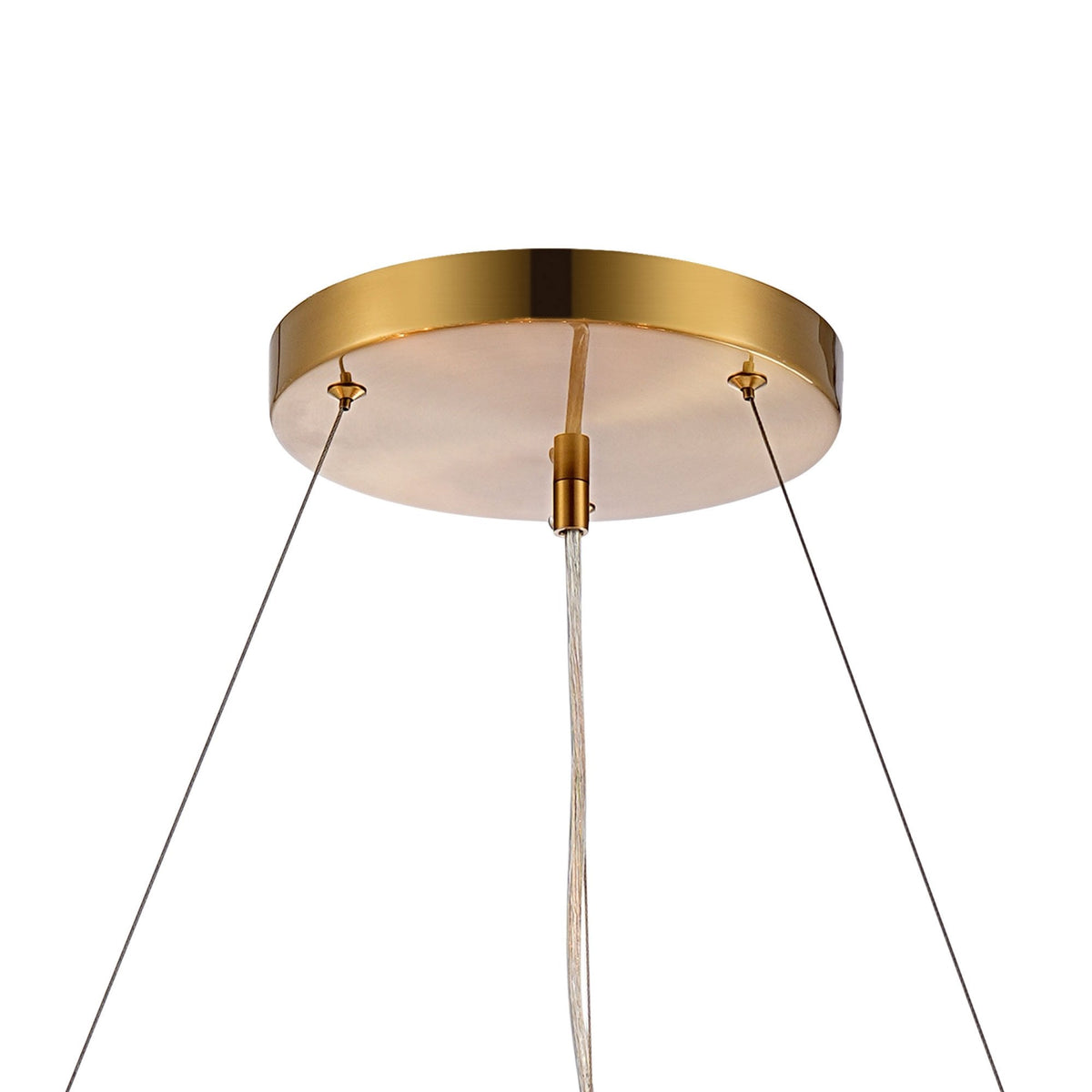 Kelly Twenty Four Light Pendant in Brass & Smoke Glass
