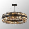 Kelly Thirty Two Light Pendant in Satin Black & Smoke Glass