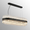 Kelly Twenty Four Light Oblong Pendant in Satin Black & Clear Glass
