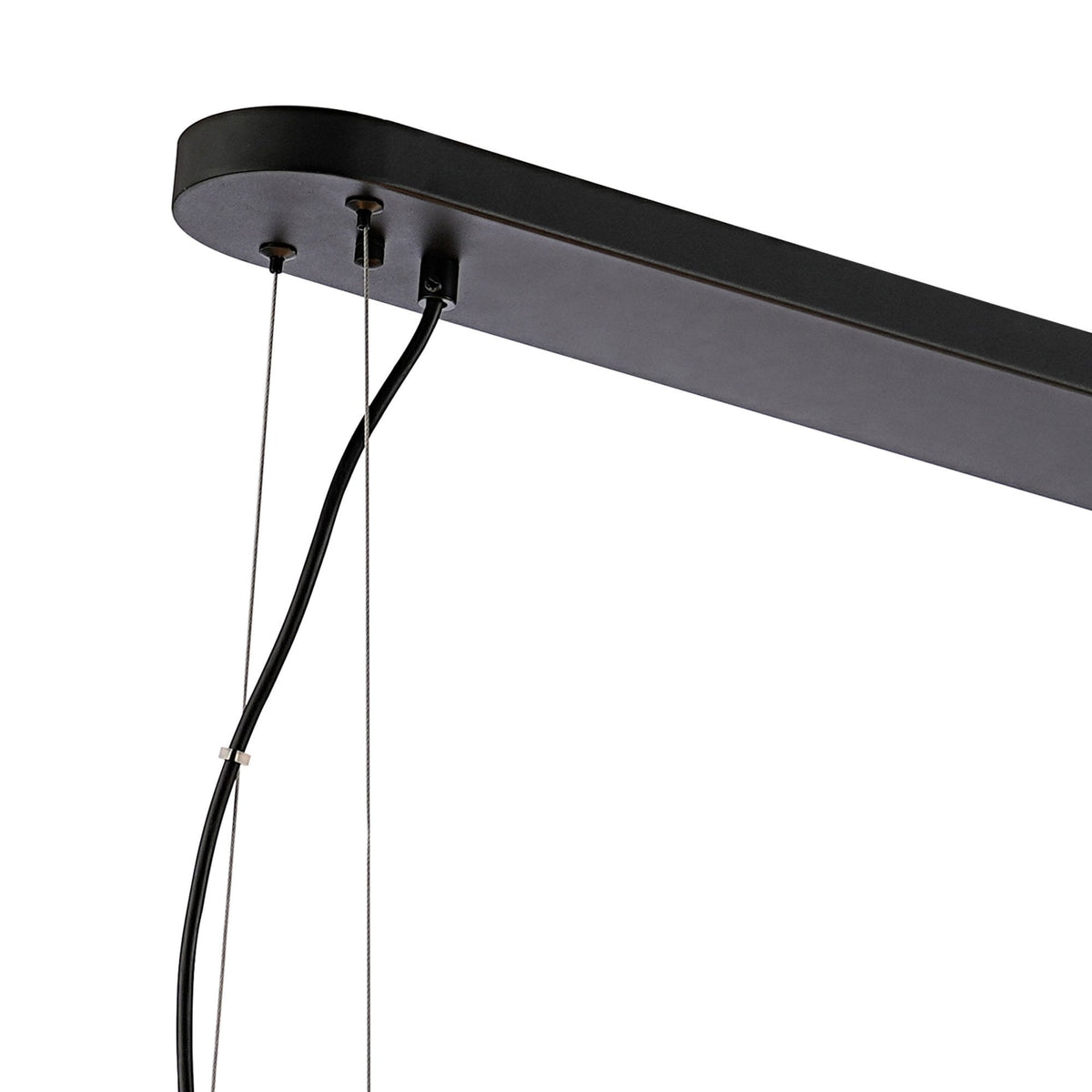 Kelly Twenty Four Light Oblong Pendant in Satin Black & Smoke Glass