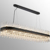 Kelly Thirty Six Light Oblong Pendant in Satin Black & Clear Glass