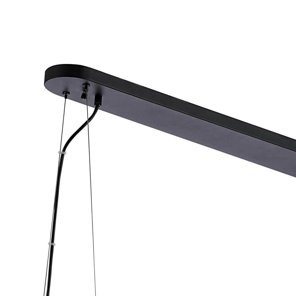 Kelly Thirty Six Light Oblong Pendant in Satin Black & Clear Glass