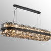 Kelly Thirty Six Light Oblong Pendant in Satin Black & Smoke Glass