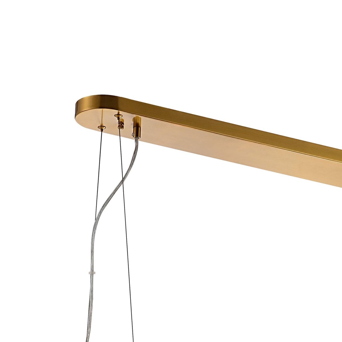 Kelly Thirty Six Light Oblong Pendant in Brass & Clear Glass