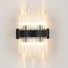 Kelly 300mm Wall Light in Satin Black & Clear Glass