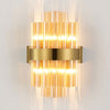 Kelly 300mm Wall Light in Brass & Amber Glass