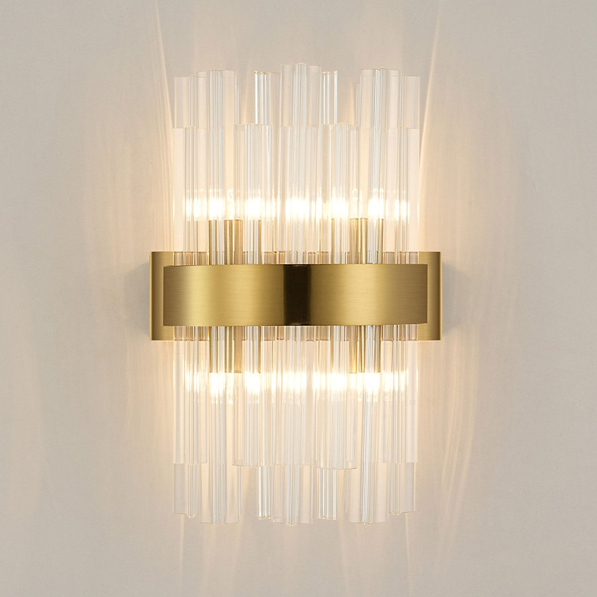 Kelly 300mm Wall Light in Brass & Clear Glass