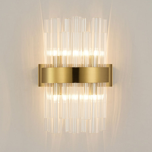 Kelly 300mm Wall Light in Brass & Clear Glass