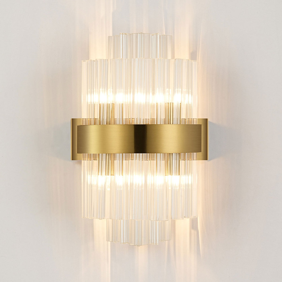 Kelly 300mm Wall Light in Brass & Clear Glass