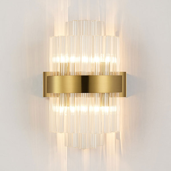 Kelly 300mm Wall Light in Brass & Clear Glass