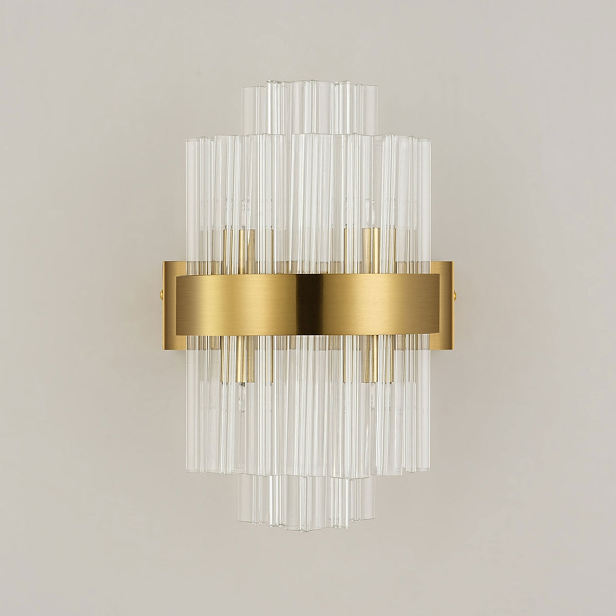 Kelly 300mm Wall Light in Brass & Clear Glass