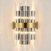 Kelly 300mm Wall Light in Brass & Smoke Glass