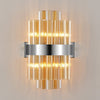 Kelly 300mm Wall Light in Polished Nickel & Amber Glass