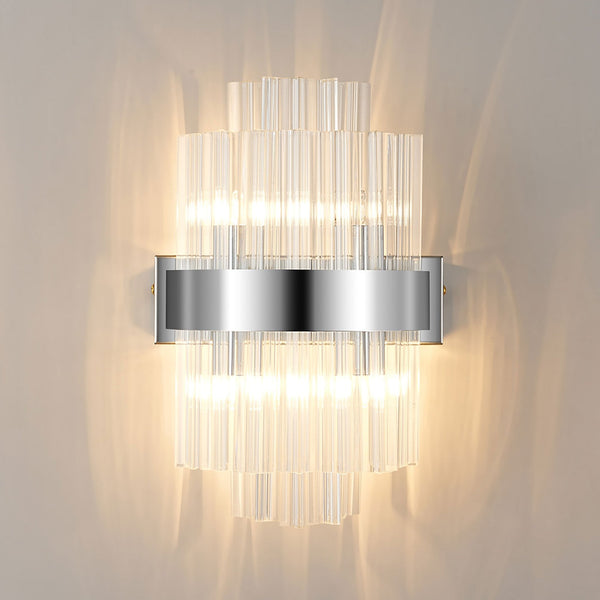 Kelly 300mm Wall Light in Polished Nickel & Clear Glass
