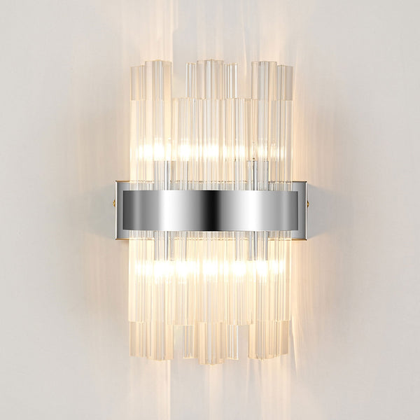 Kelly 300mm Wall Light in Polished Nickel & Clear Glass