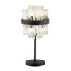 Kelly Table Lamp in Satin Black & Clear Glass