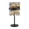 Kelly Table Lamp in Satin Black & Smoke Glass