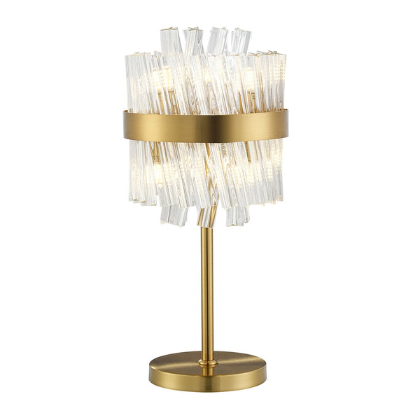 Kelly Table Lamp in Brass & Clear Glass