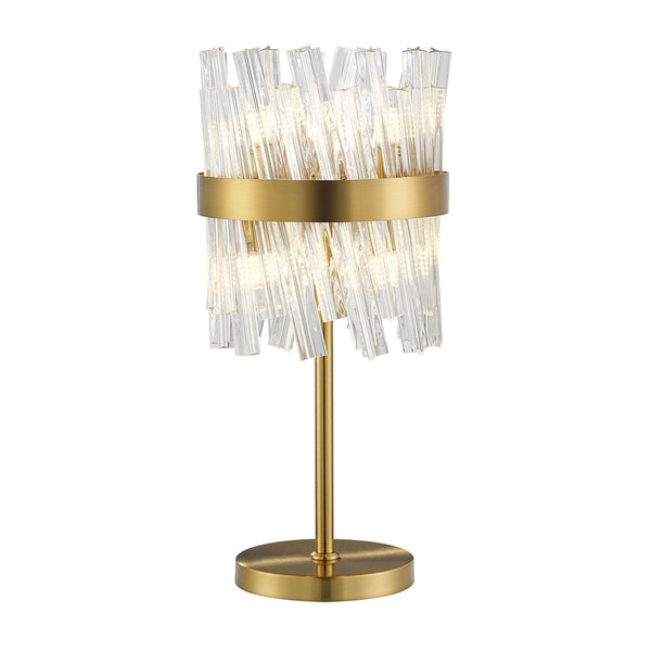Kelly Table Lamp in Brass & Clear Glass