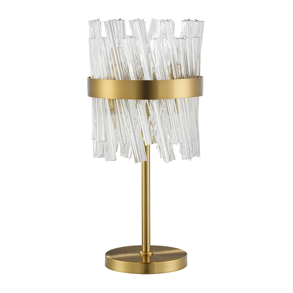 Kelly Table Lamp in Brass & Clear Glass