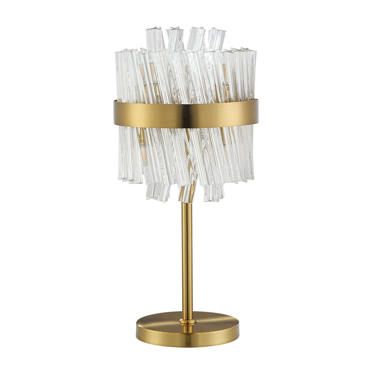 Kelly Table Lamp in Brass & Clear Glass