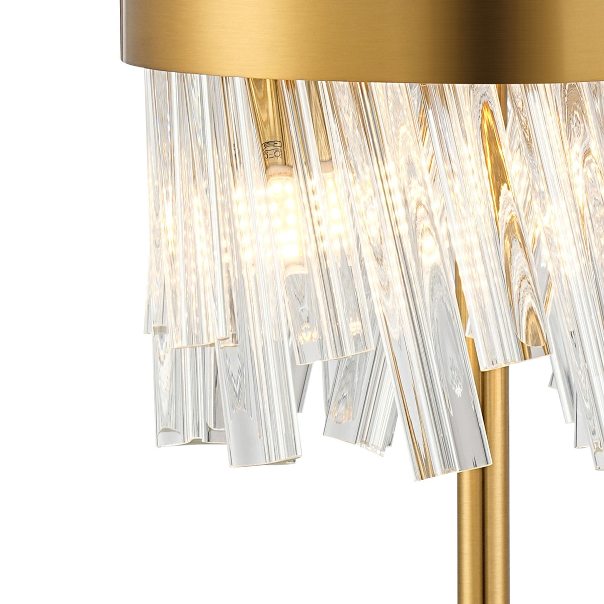 Kelly Table Lamp in Brass & Clear Glass